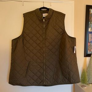 NWT Old Navy Olive Green Quilted Vest